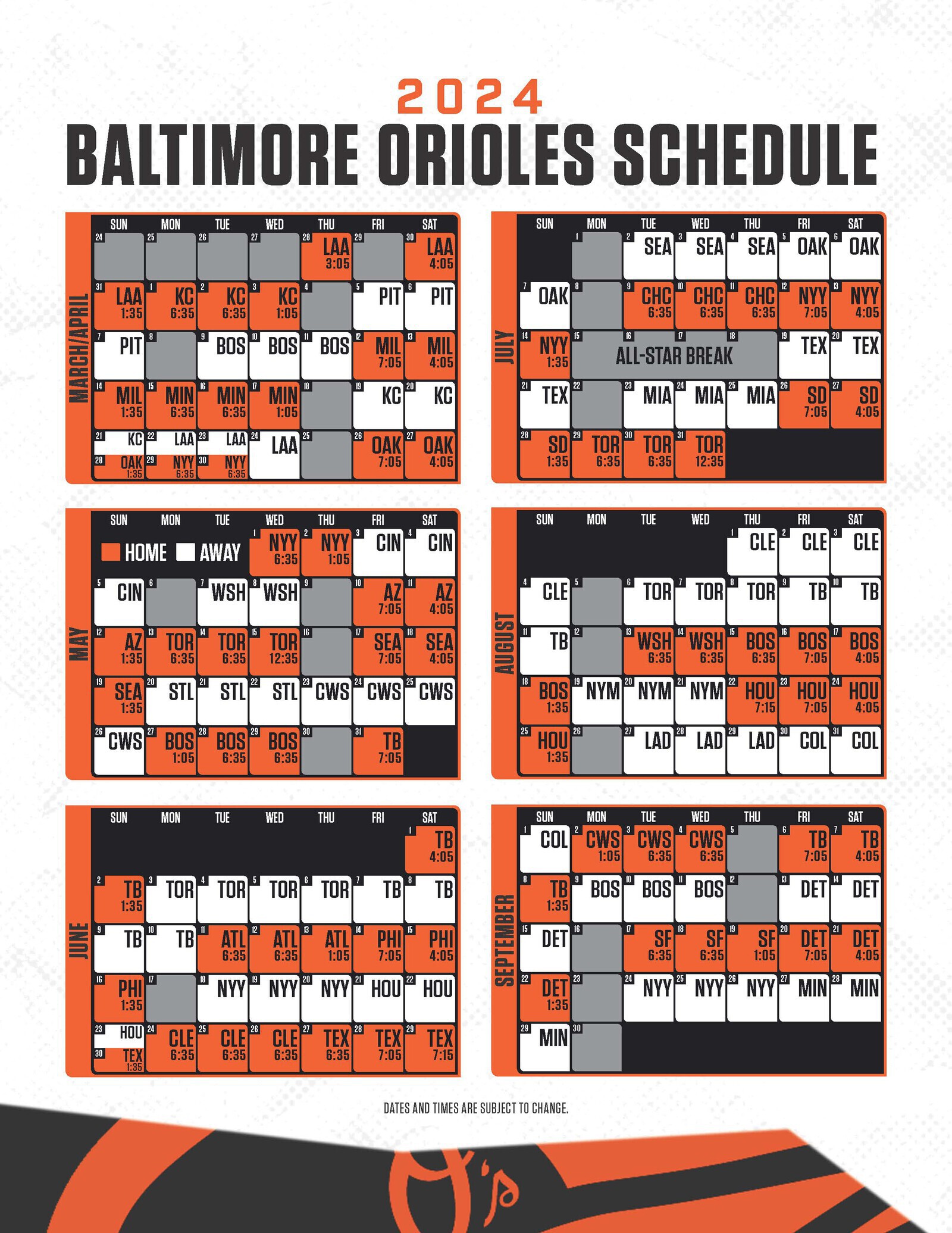 Baltimore Orioles Schedule - Baltimores Best Family Owned Wine, Liquor ...