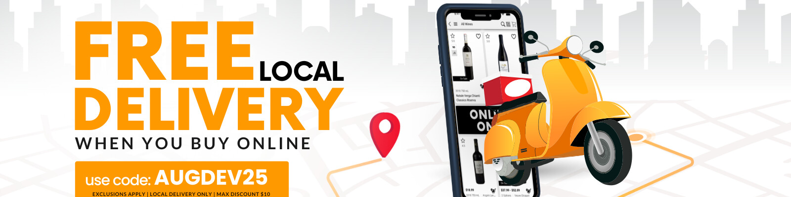 Free delivery augdev25 promo banner