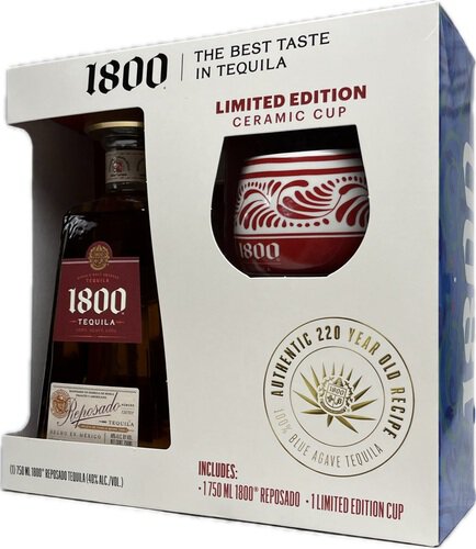 1800 Reposado Tequila Gift Set with Ceramic Cup - Archer Liquors