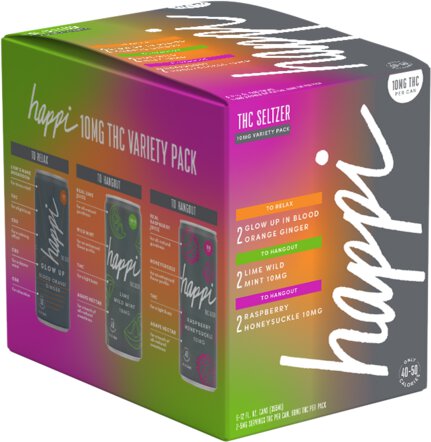 happi disposable vape THC Seltzer 10Mg Variety Pack 12OZ Size:1ml 3-unit sample pack | $7.0 each 510-cartridge-battery CBD Vape Pens for