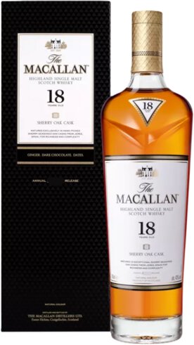 The Macallan 18 Year Old Sherry Oak Single Malt Scotch Whisky 2011