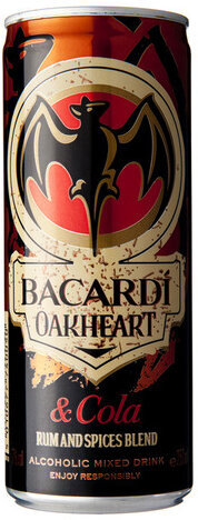 Bacardi Oakheart & Cola Can