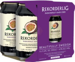 REKORDERLIG PASSION FRUIT CIDER 12OZ CN 4PK
