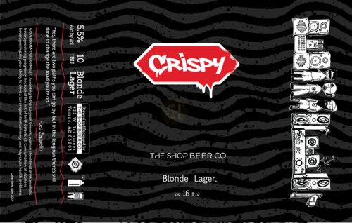 The Shop Beer Co Crispy Blonde Lager 160z
