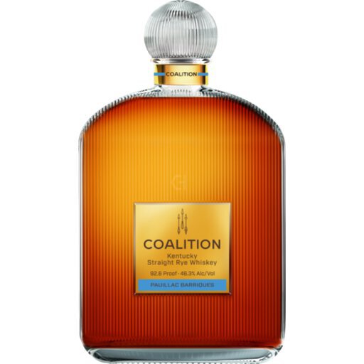 Coalition Pauillac Dark/Amber/Black Barriques Straight Rye Whiskey (70cl)