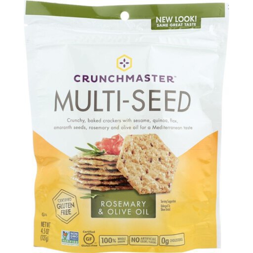 Crunchmaster 337671 4 oz Rosemary & Olive Oil Multi Seed Cracker