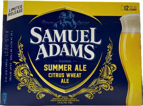 Samuel Adams Summer Ale Wheat Beer 12oz Cans