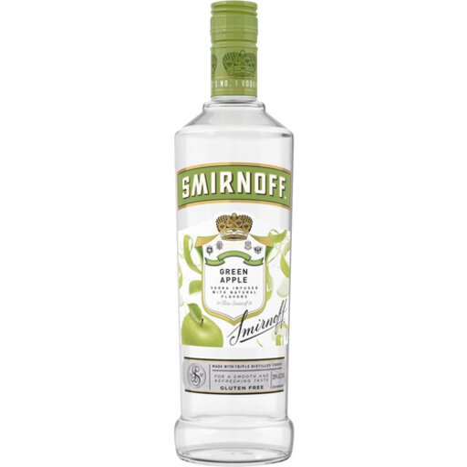 Smirnoff Green Apple Flavored Vodka (70cl)