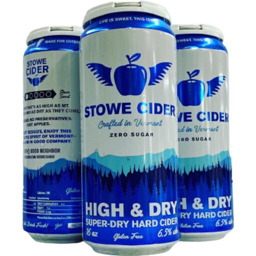 Stowe High & Dry Hard Cider 16Oz Cans 16Oz