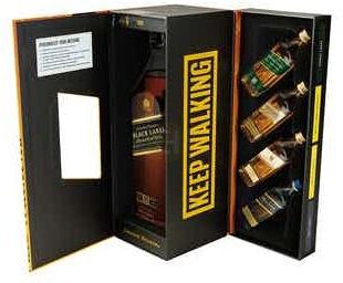 Johnnie Walker Black 750ml. Gift Voice Recorder W Green Label Gold