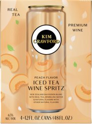 Kim Crawford Iced Tea Wine Spritz Peach Flavor Sauvignon Blanc Sparkling Wine