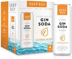 Deep Bay Gin Vodka Soda Citrus Mint 4pk Cans