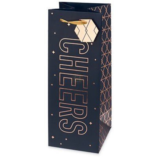 Dark/Blue Cheers Wine Gift Bag 1.5L