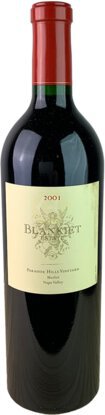 Blankiet Paradise Hills Vineyard Napa Valley Merlot 2001