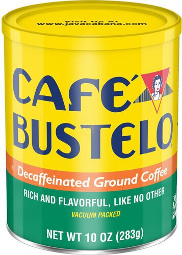 Café Bustelo, Decaffeinated Medium-Dark Roast Ground Coffee, 10 oz. Can