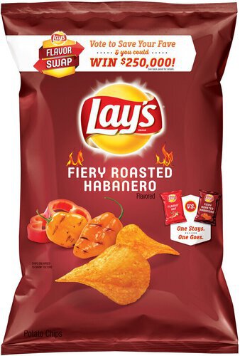 Lay's Fiery Roasted Habanero Potato Chips   