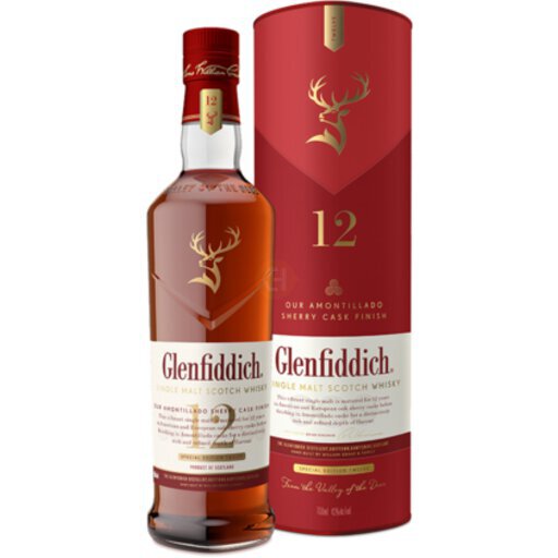 Glenfiddich Amontillado Light Sherry Cask Finish 12 Year Old Single Malt Scotch Whisky 750Ml