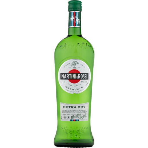 Martini & Rossi White/Silver Extra Dry Vermouth Cocktail Mixer 1L