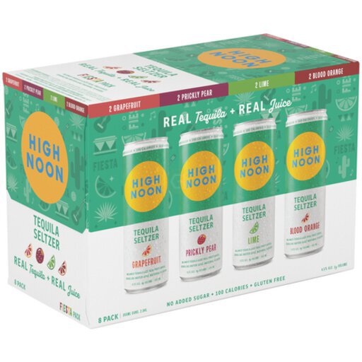 High Noon Orange Fiesta Pack Tequila Hard Seltzer Variety Pack 8 (33cl)
