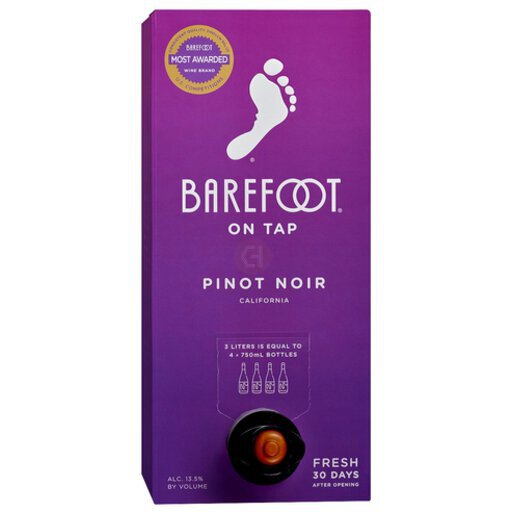 Barefoot Red Cellars On Tap Pinot Noir Wine Box Wine 3L