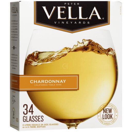 Peter Vella White Chardonnay Wine Box Wine 5L