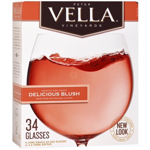 Peter Vella Red/Light/Pink Delicious Blush Box Wine 5L