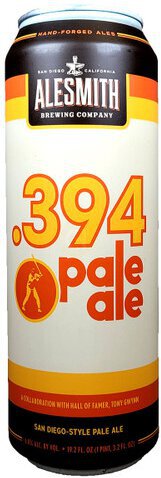 394 tobacco and beer AleSmith Brewing Pays Tribute to Tony Gwynn with Hazy .394 San Diego Pale Ale .394